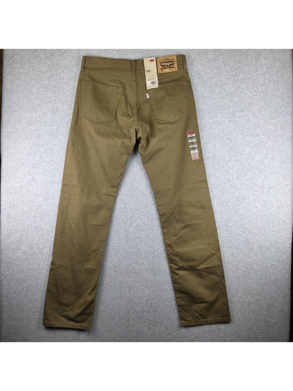 Levi's 505 Jeans Mens 34x34 Brown Regular Fit Straight Leg Denim NWT